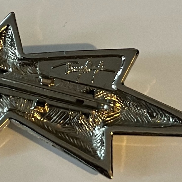 Vintage Designer Thierry Mugler Diamanté Angel Star Brooch Baguette Cut - Picture 2 of 3